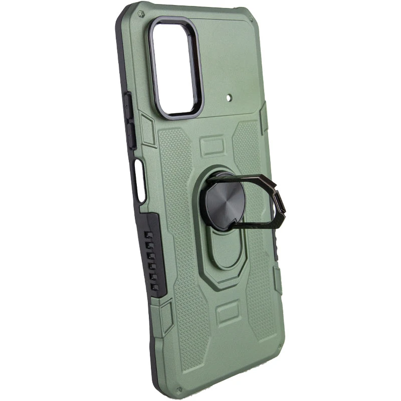 Протиударний чохол Military з підставкою-кільцем на Xiaomi Poco X4 Pro 5G – Зелений. Фото 4 з 6
