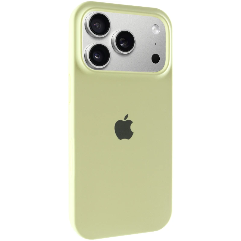 Чехол Silicone Case с закрытым низом для Apple iPhone 17 Pro (6.3") – Желтый / Mellow Yellow. Фото 2 из 6