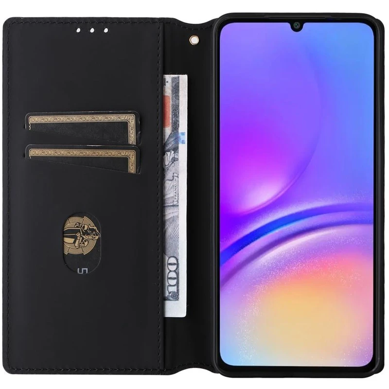 Шкіряний чохол-книжка Rhombus Book для Samsung Galaxy A37 5G – silver. Фото 5 з 5