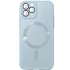 Силіконовий сапфіровий чохол з захистом камери та MagSafe на Apple iPhone 14 Pro (6.1") – Блакитний / Blue. Фото 1 з 3