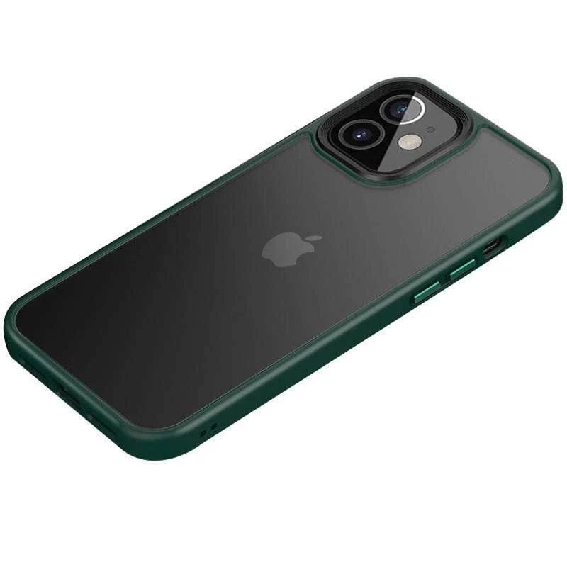 

TPU+PC с металлическими кнопками для Apple iPhone 12 mini (5.4") (Зеленый), Зелений