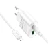 СЗУ Hoco C109A Fighter PD20W+QC3.0 (1USB-A/1C) + кабель Type-C to Lightning – White. Фото 7 из 12
