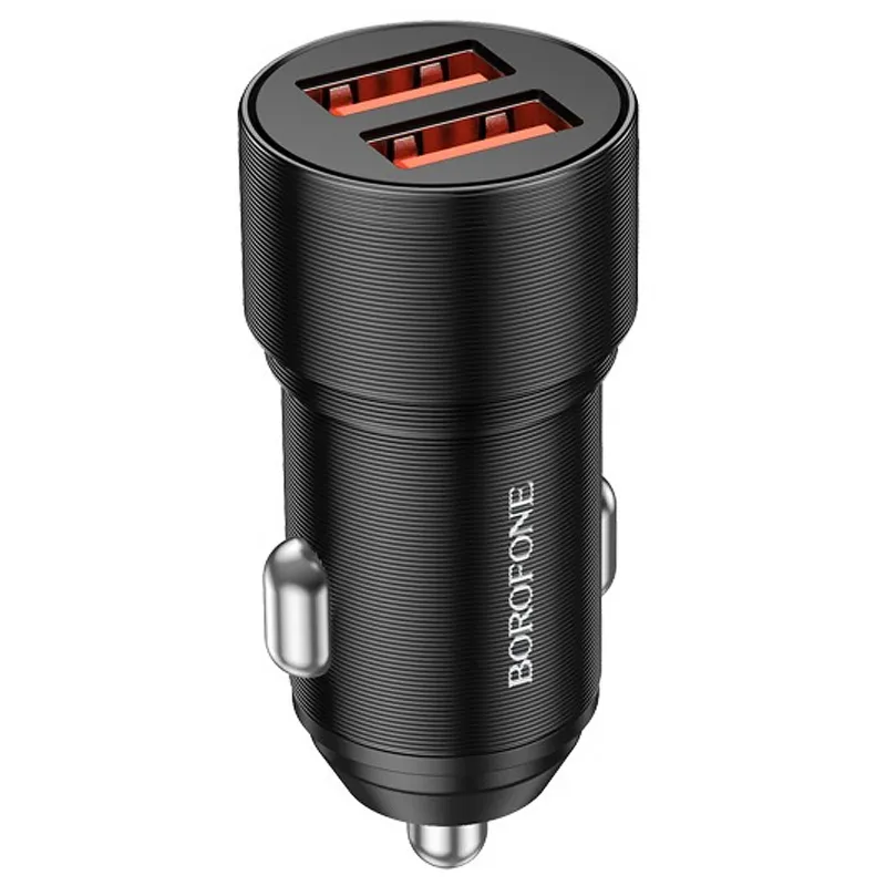 АЗП Borofone BZ19B Wisdom PD30W+QC3.0 total 48W (1USB-A/1C) – Black. Фото 1 з 3