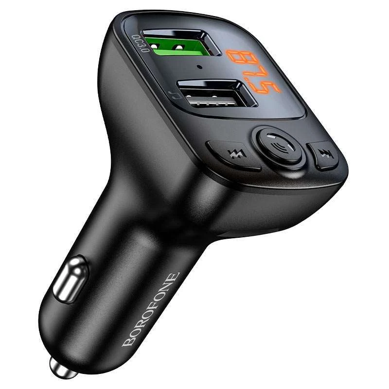 АЗУ FM-модулятор Borofone BC41 Eminency QC3.0 – Черный. Фото 2 из 8