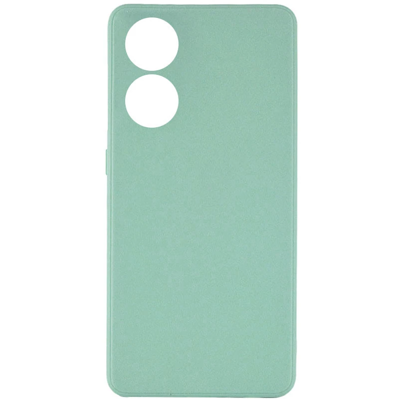 Цветной силиконовый чехол с защитой камеры для Oppo Reno 8T 4G – Зеленый / Menthol. Фото 1 из 8