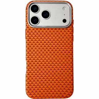 Чохол TPU+PC KVZV Triangular Pattern with Magnetic Fit для Apple iPhone 15 Pro Max (6.7") — Orange