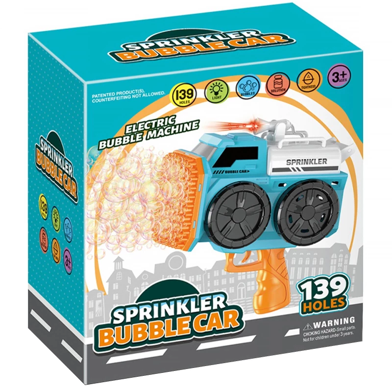 Пістолет з мильними бульбашками SHT KB1295 Truck на 139 отворів + 2xbottle 60ml – Blue. Фото 3 з 3