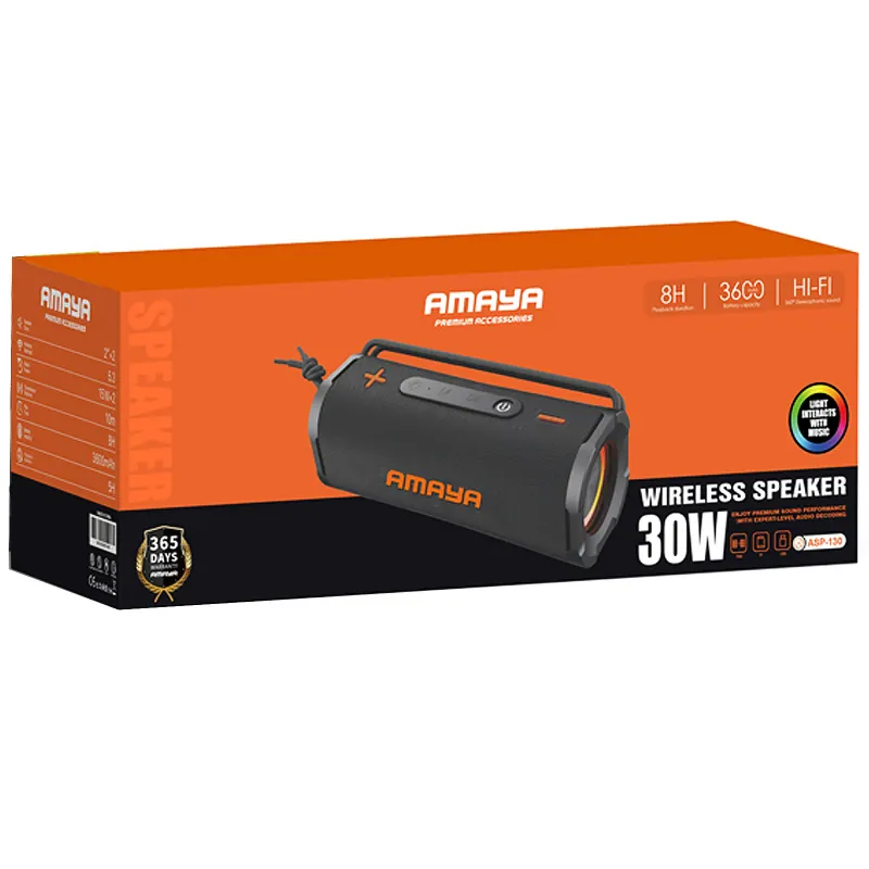 Bluetooth Колонка Amaya ASP-130 30W – Black. Фото 3 з 8