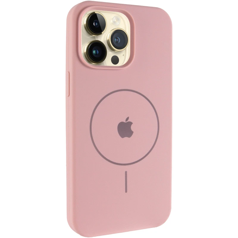 Чохол Silicone Case Full Protective (AA) V2 with MagSafe для Apple iPhone 12 Pro Max (6.7") – Рожевий / Pink Sand. Фото 1 з 6