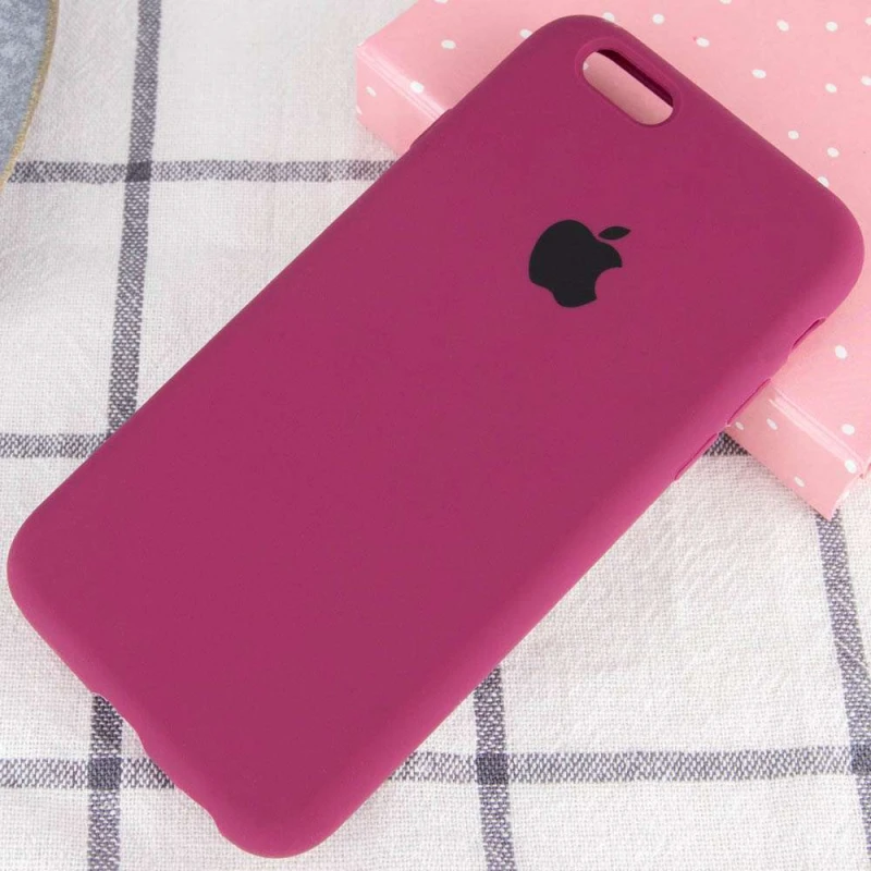 Чехол Silicone Case с закрытым низом для Apple iPhone 6/6s (4.7") – Бордовый / Maroon. Фото 2 из 3