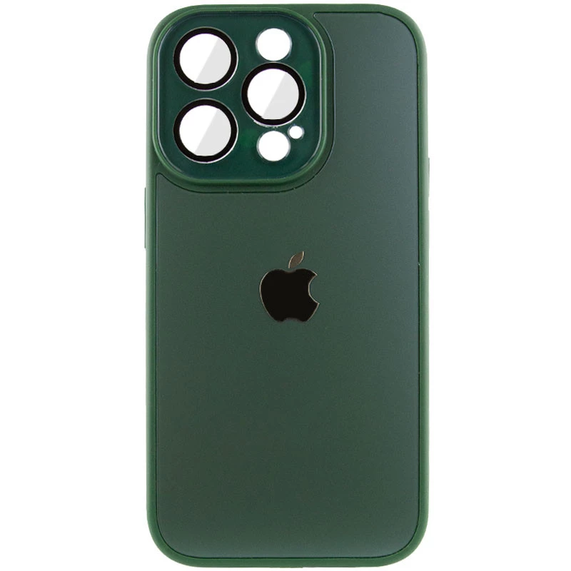 Силиконовый сапфировый чехол с с защитой камеры на Apple iPhone 12 Pro (6.1") – Зеленый / Forest green. Фото 2 из 7
