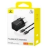 СЗУ Baseus GaN5 Fast Charger (mini) 1C 20W + Type-C to Type-C (P10110900113) – Cluster Black. Фото 4 из 4