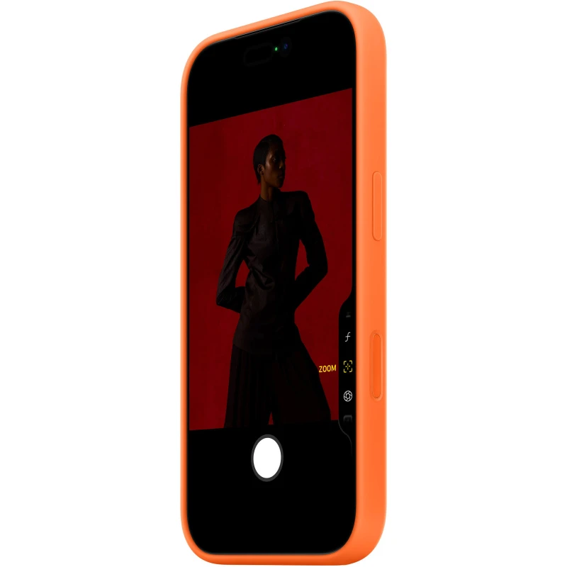 Чохол Silicone case (AAA) with Magsafe and Animation для Apple iPhone 17 Pro (6.3") – Orange. Фото 2 з 2