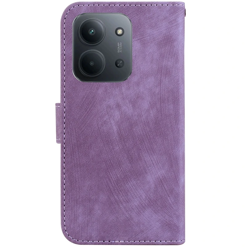 Шкіряний чохол-книжка Cute Tiger для Xiaomi Redmi 15C (EU) – Purple. Фото 3 з 5