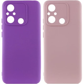Цветной силиконовый чехол GETMAN с закрытой камерой на Xiaomi Redmi 12C / Poco C55