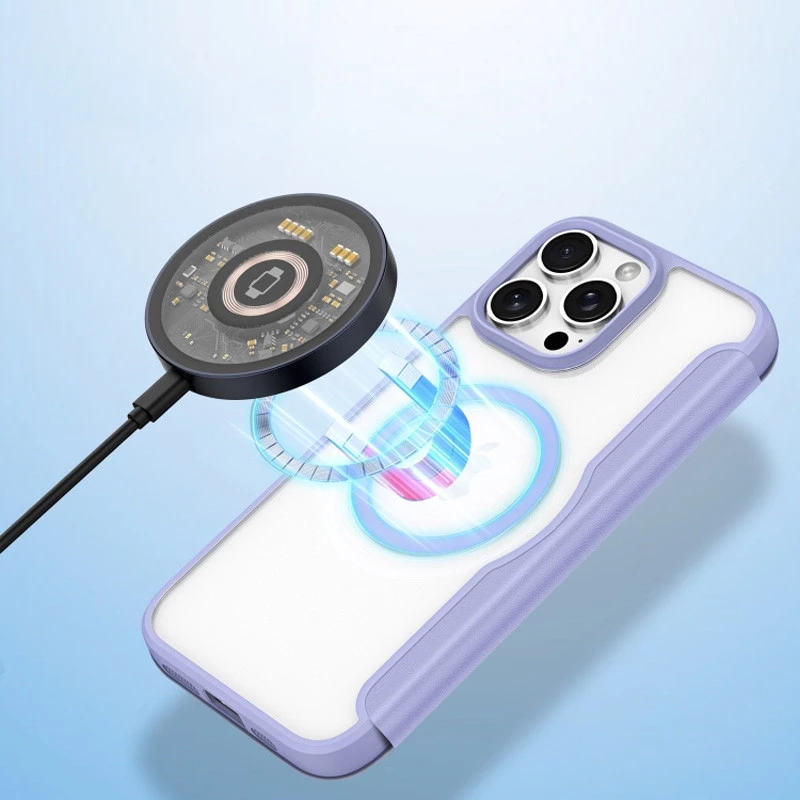 Чохол книжка Dux Ducis з MagSafe на Apple iPhone 16 Pro Max – Purple. Фото 7 з 9