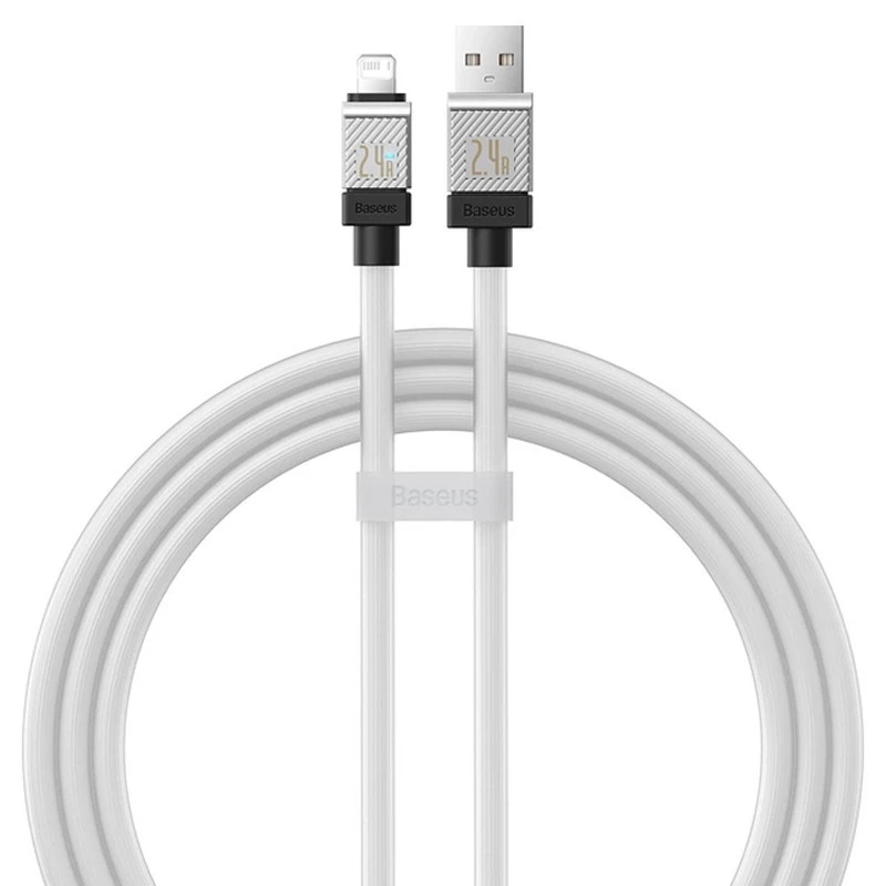 

Дата кабель Baseus CoolPlay Series USB to Lightning 2.4A (1m) (CAKW00040) (White)