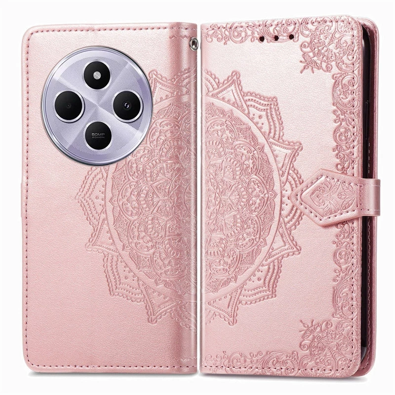 Шкіряний чохол-книжка Art Case з візитницею для Xiaomi Redmi A4 – Рожевий. Фото 2 з 8