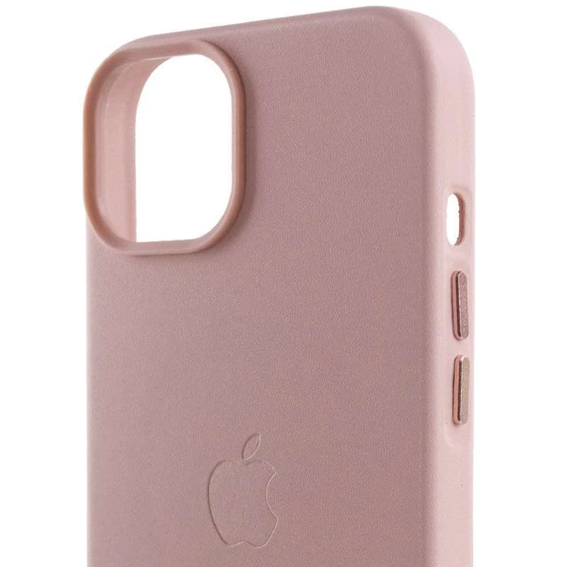 Кожаный чехол Leather Case с MagSafe для Apple iPhone 14 (6.1") – Sand Pink. Фото 6 из 9