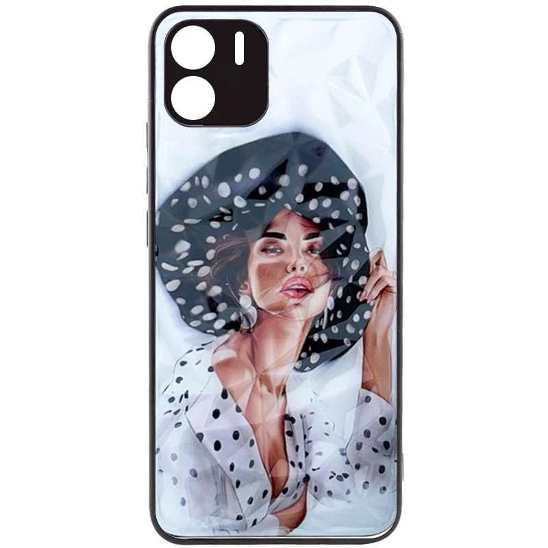 Стеклянный чехол Prisma Ladies на Xiaomi Redmi A1 / A2 – Girl in a hat. Фото 2 из 5