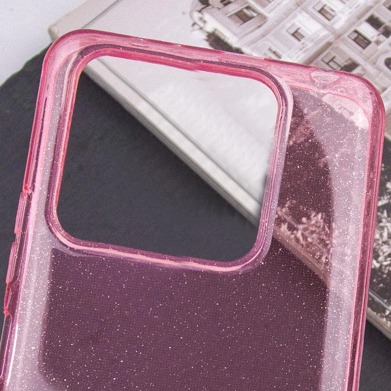 Блискучий силіконовий чохол на Xiaomi Poco C65 – Pink. Фото 8 з 8