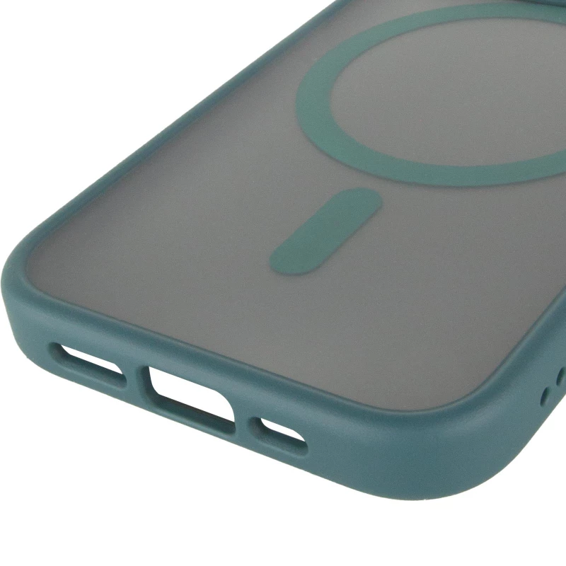 TPU+PC з металевими кнопками та MagSafe на Apple iPhone 14 Pro Max (6.7") – Зелений. Фото 6 з 6