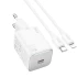 МЗП Hoco N40 Mighty 1C PD20W + Type to Lightning – White. Фото 3 з 5