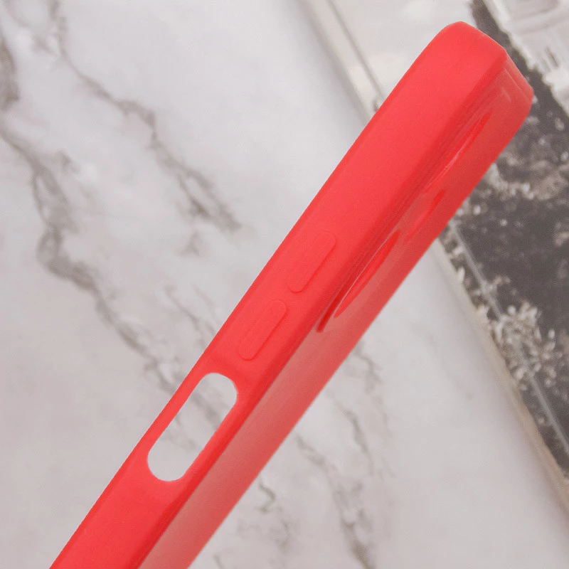 Цветной силиконовый чехол с защитой камеры для Infinix Hot 30i – Красный / Red. Фото 6 из 7