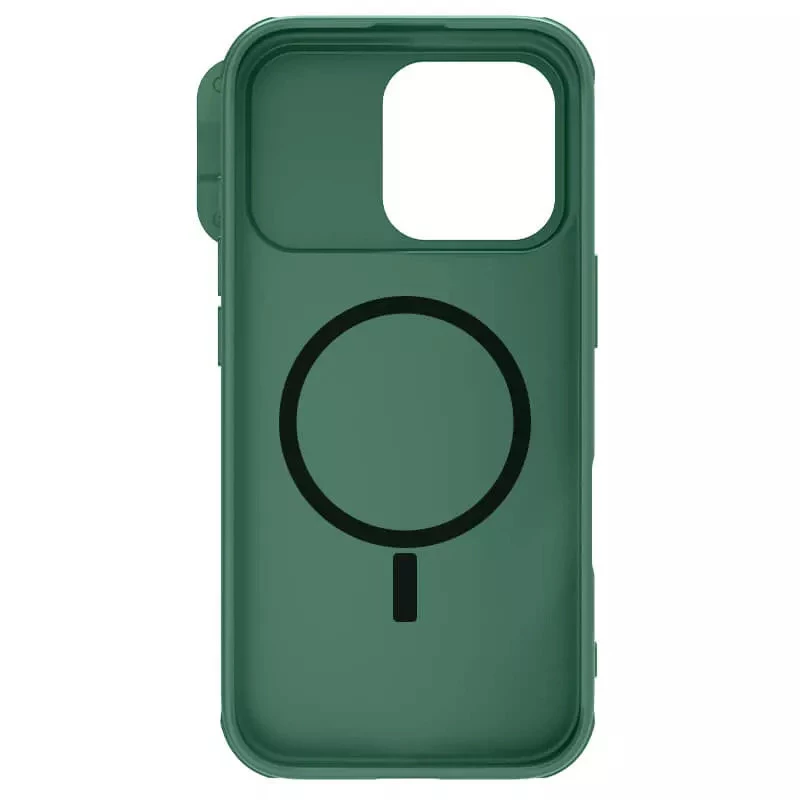 Пластиковая накладка Nillkin Pro со шторкой для камеры и магнитом для Apple iPhone 16 Pro Max – Deep Green. Фото 6 из 6