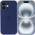 Чохол Silicone Case з захистом камери на Apple iPhone 16 Plus – Синій / Deep navy. Фото 3 з 7