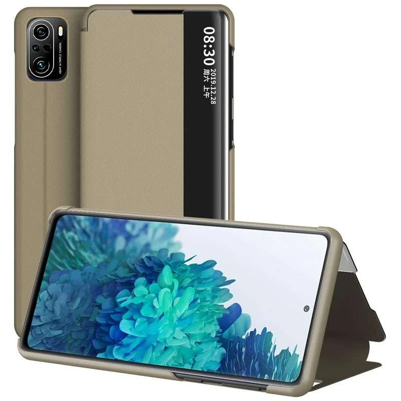 

Чохол-книжка з полоскою на Xiaomi Redmi K40 / K40 Pro / K40 Pro+ / Poco F3 (Золотий)