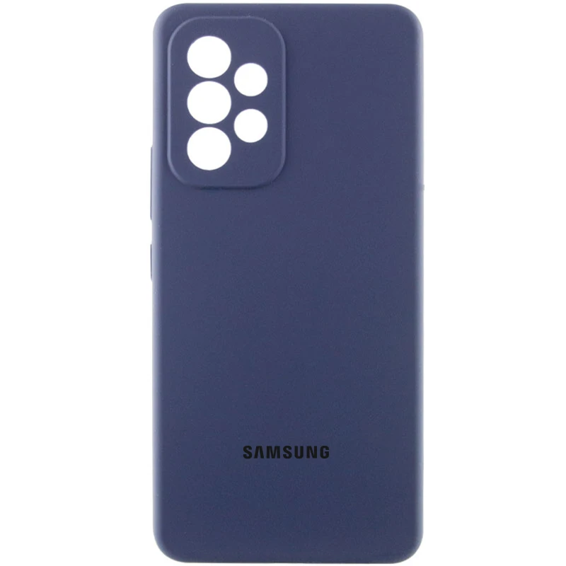 Чехол Silicone Case Lakshmi Premium L с закрытой камерой для Samsung Galaxy A32 (A325F) 4G – Темно-синий / Midnight blue. Фото 1 из 2