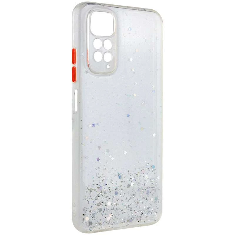 Чехол с блестками и защитой камеры для Xiaomi Redmi Note 11 Pro 4G/5G – Прозрачный. Фото 4 из 8