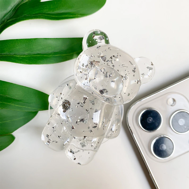 Тримач для телефону Popsocket Big Bear Shimmer – Clear. Фото 2 з 2