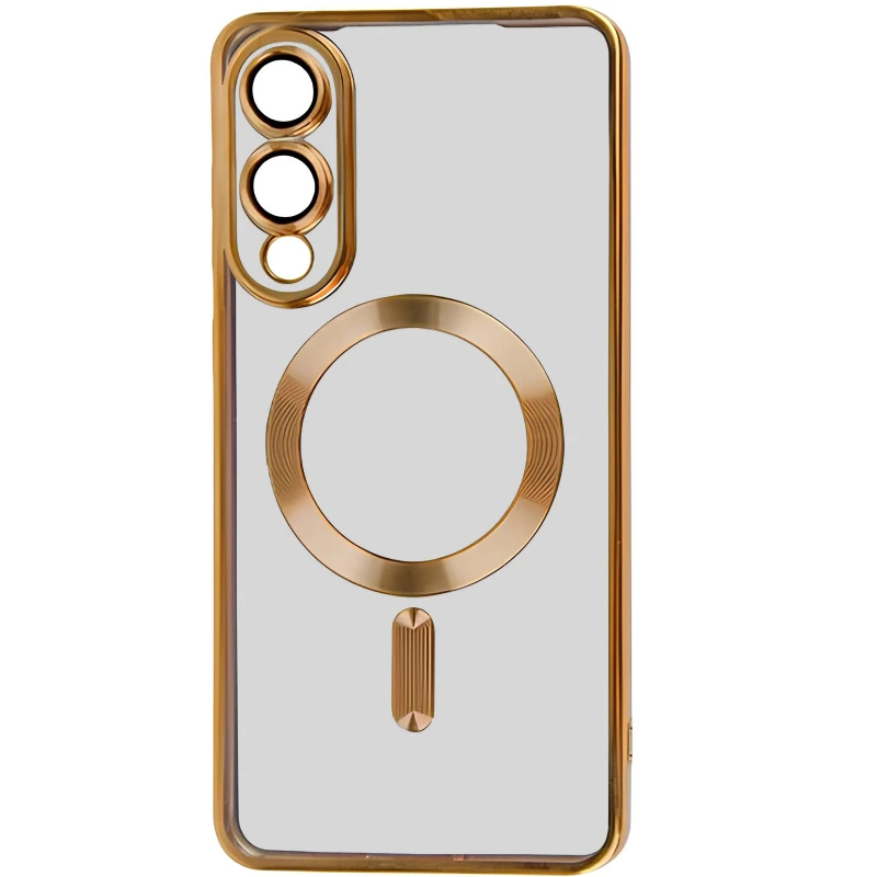 Хромовий TPU чохол з MagSafe на Samsung Galaxy S25 Edge – Gold. Фото 1 з 3