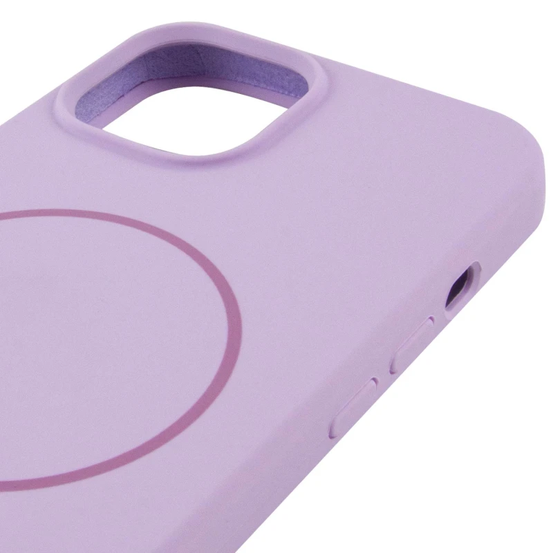 Чохол Silicone Armor Max no logo with MagSafe для Apple iPhone 12 (6.1") – Бузковий / Lilac. Фото 5 з 7