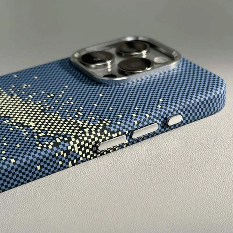 Пластиковая накладка Kevlar из Magnetic Safe для Apple iPhone 16 Pro Max – Blue. Фото 3 из 4