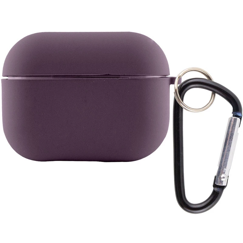 Силіконовий футляр з мікрофіброю для навушників Airpods 4 – Фіолетовий / Elderberry. Фото 1 з 1