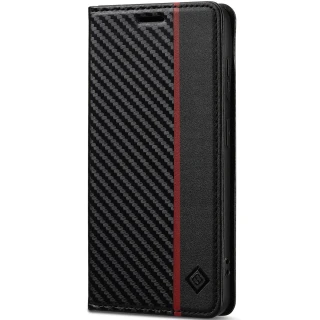 Шкіряний чохол-книжка LC.IMEEKE Carbon Black для Samsung Galaxy S26+ фото 1 з 1