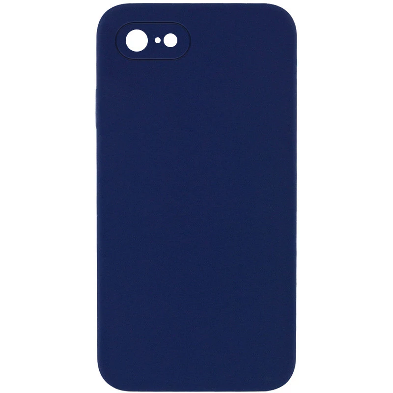 Чехол Silicone Case Square L с защитой камеры для Apple iPhone 6/6s (4.7") – Темно-синий / Midnight blue. Фото 1 из 3