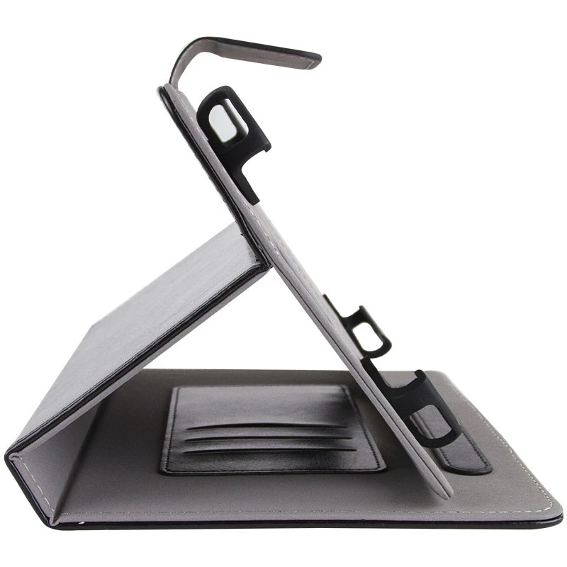 Універсальний шкіряний чохол книжка для планшета 7-8" – Чорний. Фото 8 з 10