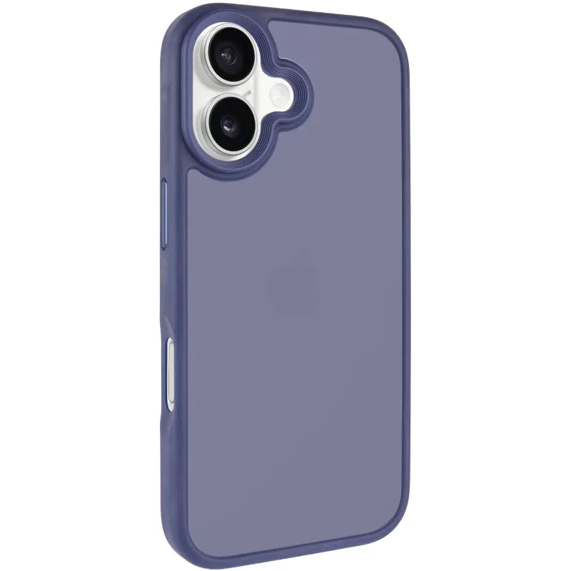 TPU+PC с металлическими кнопками для Apple iPhone 16 – Синий / Navy Blue. Фото 10 из 12
