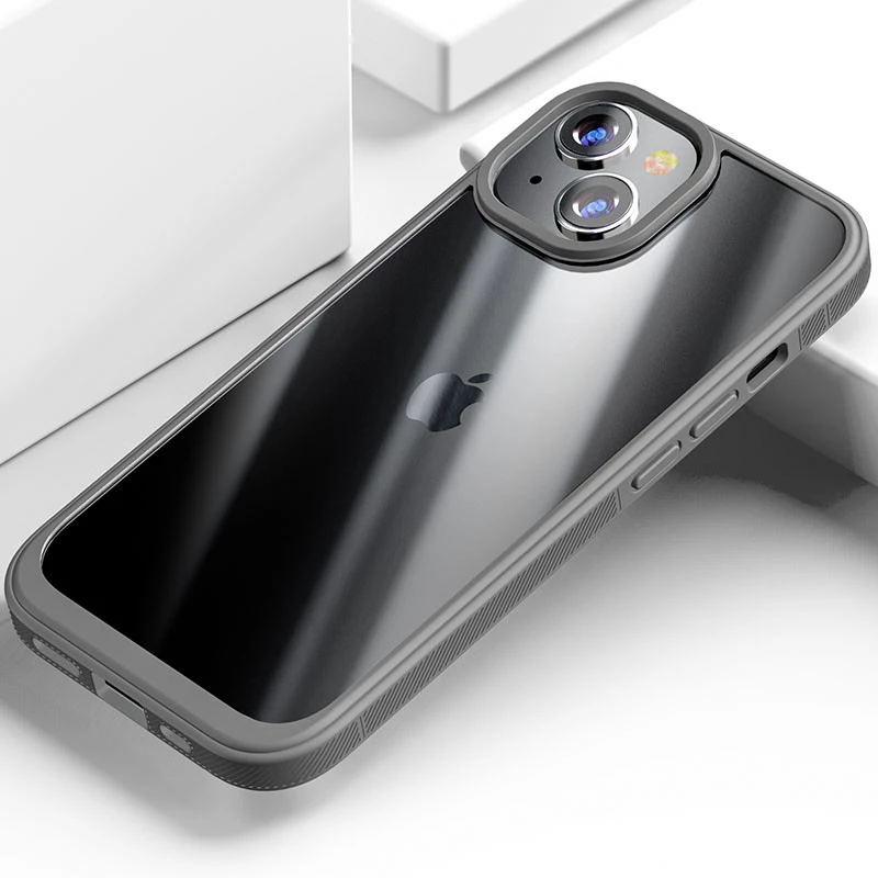 Силиконовый чехол с плотным ободком для Apple iPhone 15 (6.1") – Grey. Фото 3 из 4