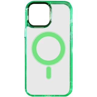 Силиконовый чехол Iris с MagSafe Apple iPhone 14 Pro (6.1") — Салатовый