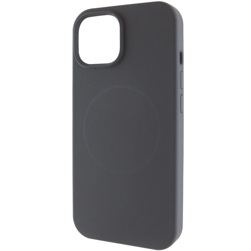 Чохол Silk Full Protective (AA) NO LOGO with Magnetic Fit для Apple iPhone 14 (6.1") – Сірий / Dark Gray. Фото 2 з 6