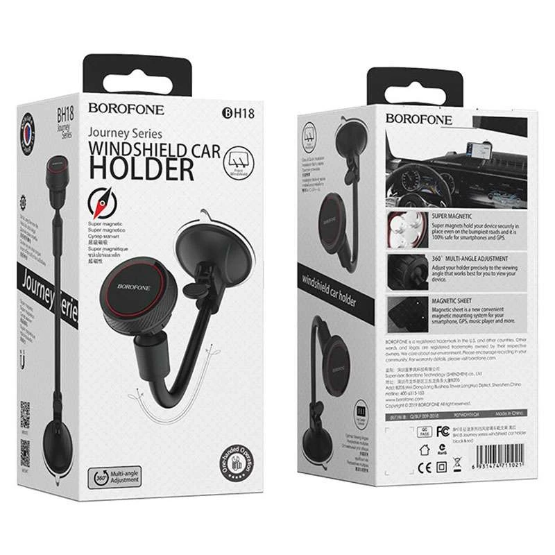 Автотримач Borofone BH18 – Чорний / Червоний. Фото 6 з 7