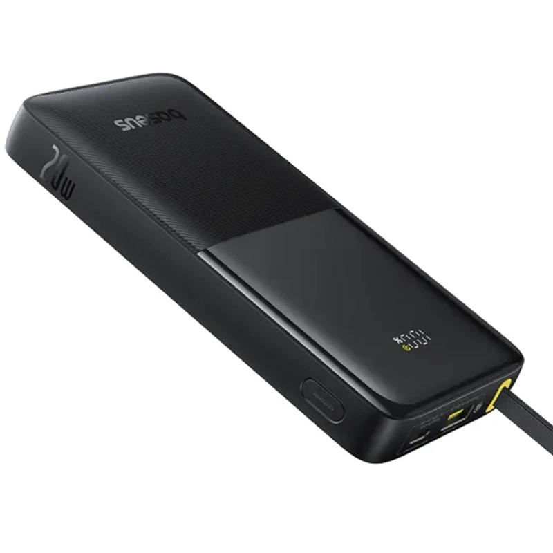 Портативное ЗУ Power Bank Baseus Bipow 2 Digital Display PD20W with cable 10000 mAh (P10077101113) – Cluster Black. Фото 4 из 7