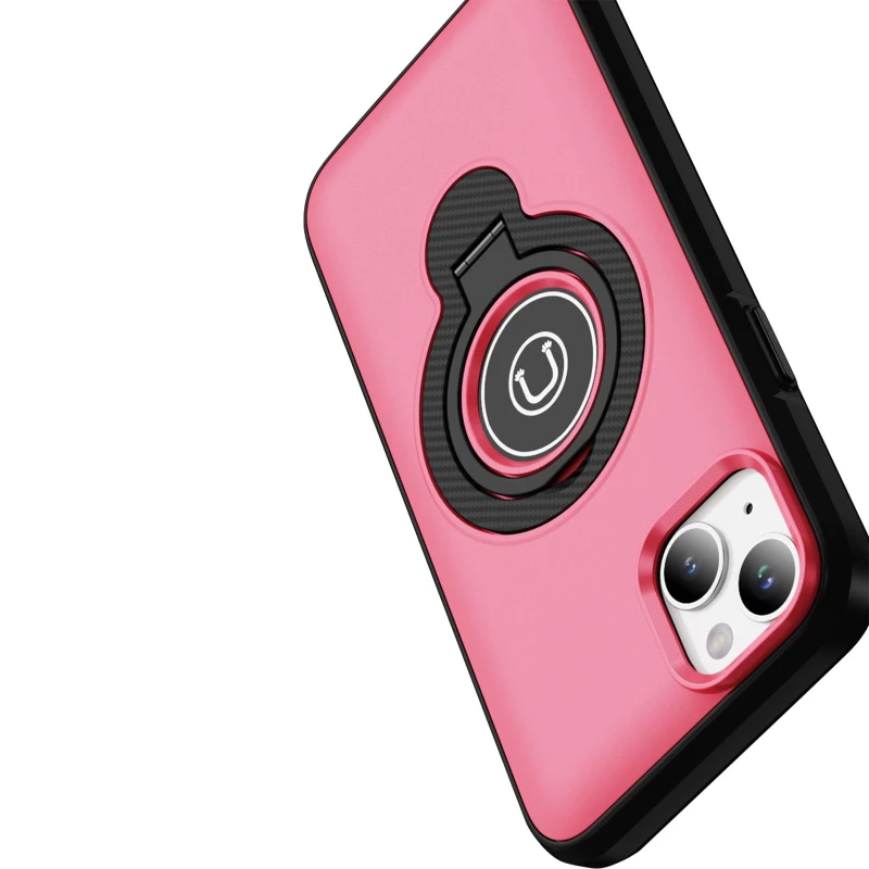 TPU+Textured PC Magnet для Apple iPhone 14 – Pink. Фото 3 з 4