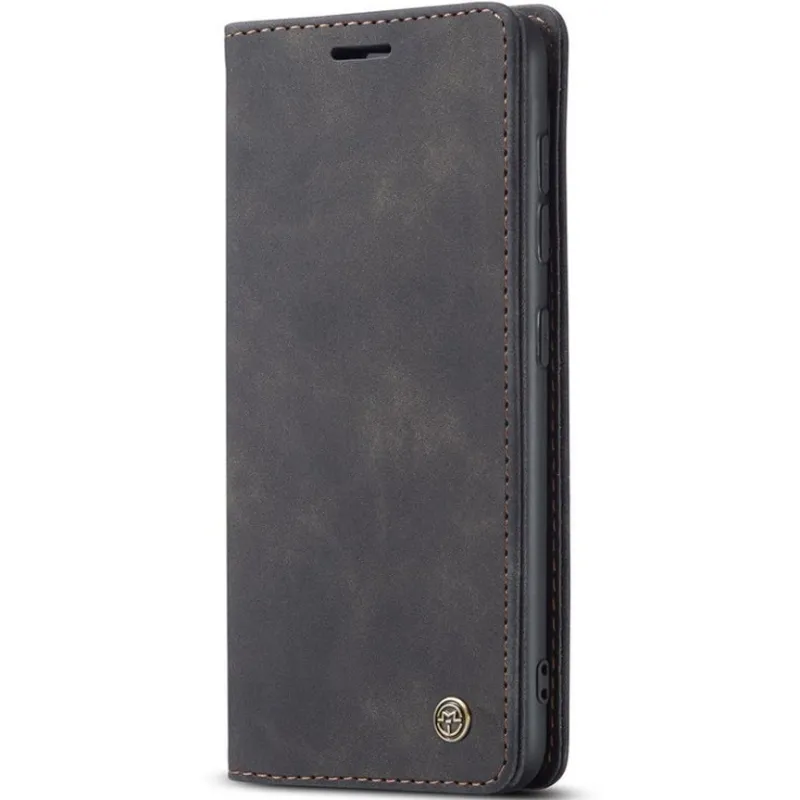 Шкіряний чохол-книжка CaseMe Velvet Nubuck для Xiaomi Redmi Note 13 4G – Black. Фото 1 з 6