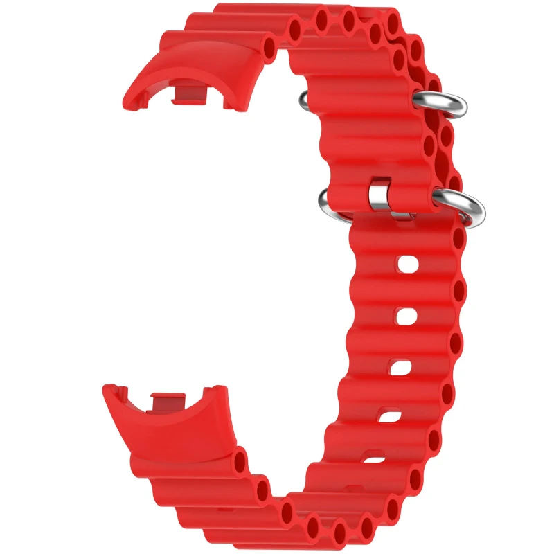 Ремінець Ocean Band для Xiaomi Mi Band 9/8 – Червоний / Red. Фото 4 з 8